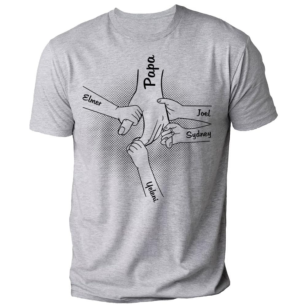 Personalized Shirt for Dad Shirt with Kids, Gifts for Dad Papa Shirts, Fathers Day Birthday Gifts, Gifts for Men Shirt