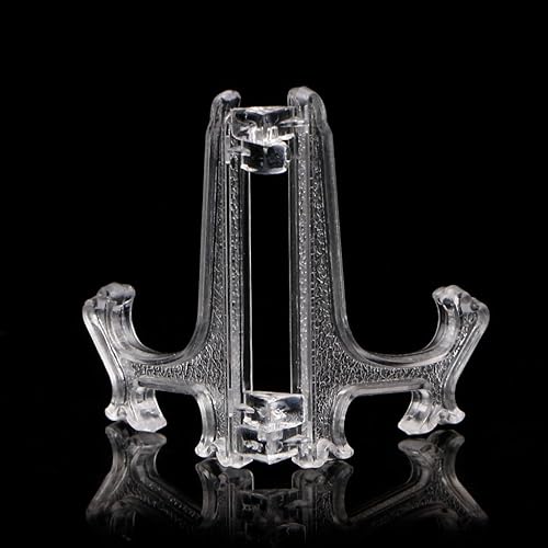 Miniatura 7 de Ankexin Mini soporte de exhibición de monedas de plástico caballete soporte de tarjeta de almacenamiento de medallas Mostrar titular de exhibición