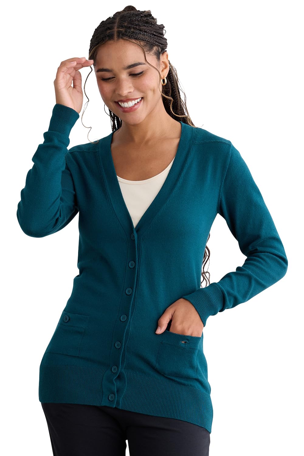 Fair Indigo Fair Trade Organic Boyfriend Cardigan
