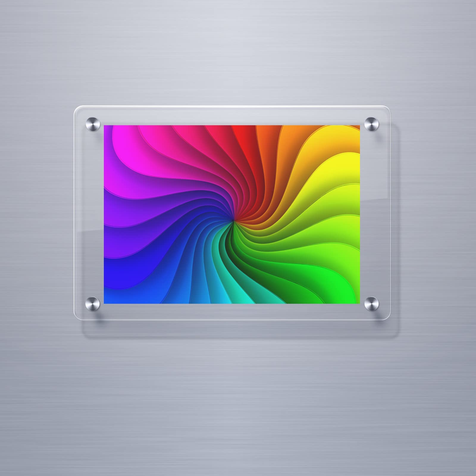 Vis d'écartement en Acier Inoxydable Entretoises de Verre Support Vis Publicité pour Plaque Cadres Photo Affiches Acryliques 16x30mm 8 Pièces