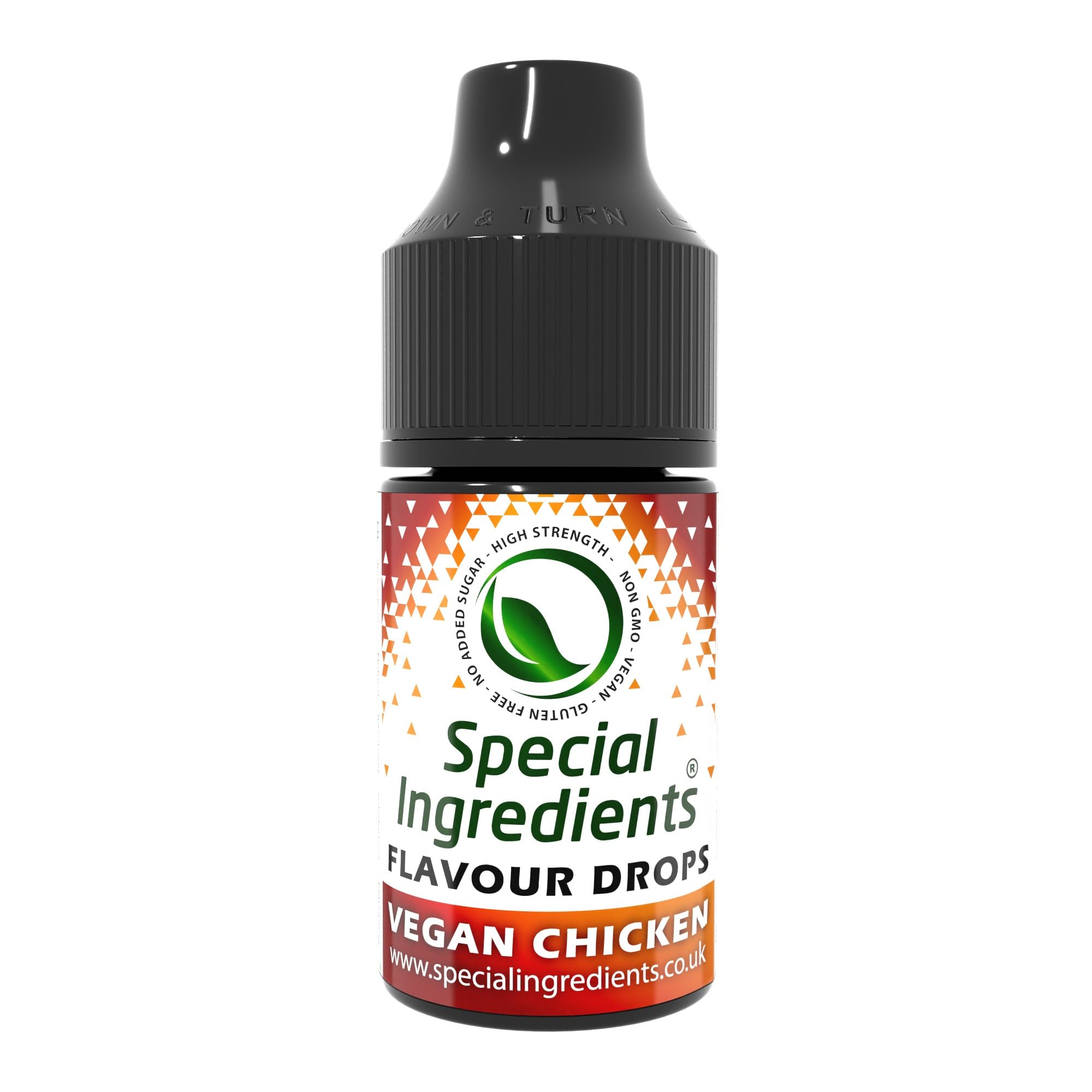 Special Ingredients Flavour Drops Vegan Chicken, 500 ml | Veganes Huhn-Geschmackstropfen, Lebensmittelaroma, Vegane Geschmackstropfen, Für Backen, Speisen und Getränke, Zuckerfrei