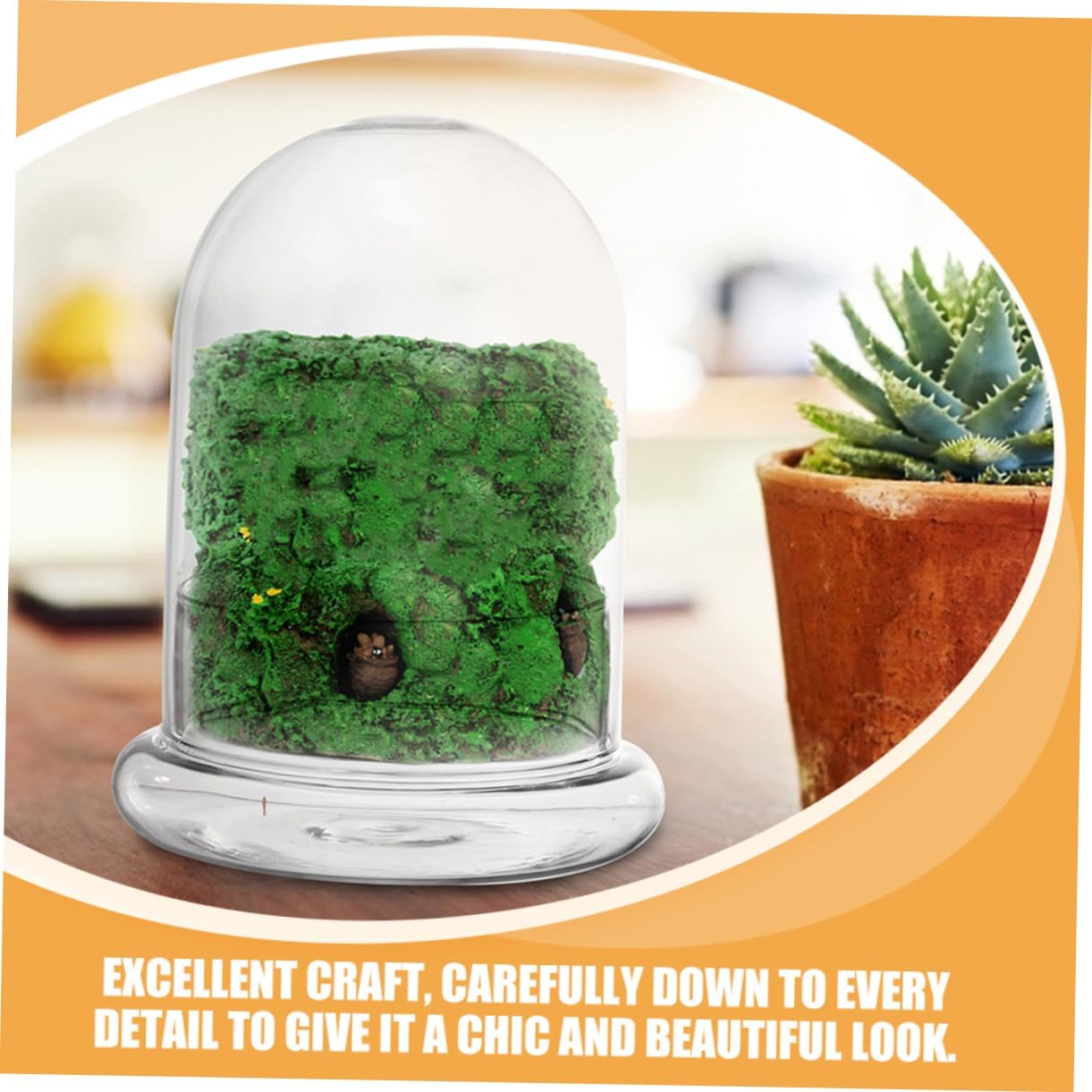 2pcs Eco Bottle Moss Glass Landscape Bottle DIY Micro Garden Container for Home Office Decor