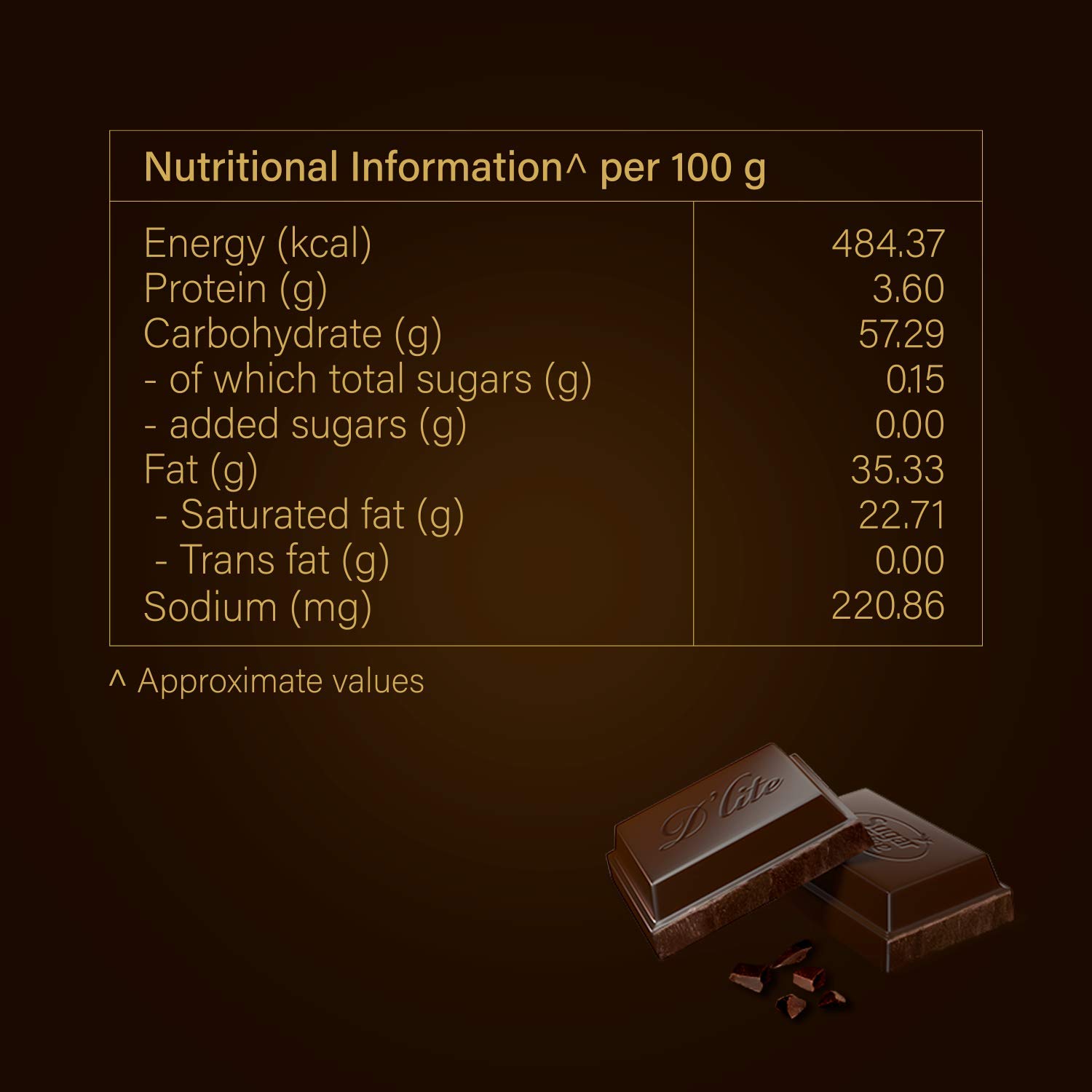 Sugar Free D'lite Rich Cocoa Dark Chocolate Bar, 80 Grams (Pack Of 3) 4