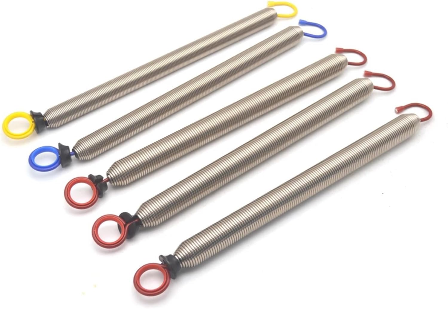 5PCS 472mm Length Music Wire Steel Pilates Springs Pilate Resistance Spring with Hook for Reformer Springs Replacement Tension Adjustable Different Sizes