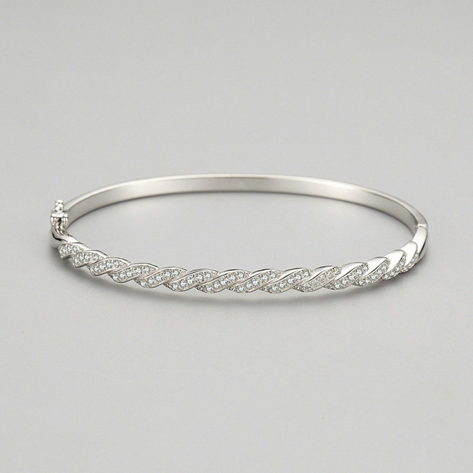 Pulsera de platino 950 para mujer, 54-60 mm, diámetro 3,7 mm