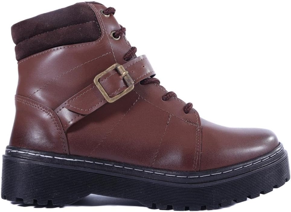 Coturno Feminino Zariff com Fivela 7015 Brown Cafe