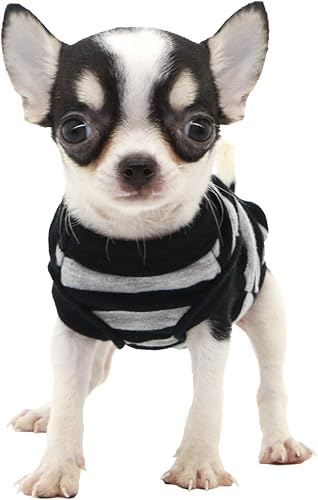 Miniatura 2 de Lophipets camisas para perros pequeños 100% algodón a rayas para cachorros perros Chihuahua
