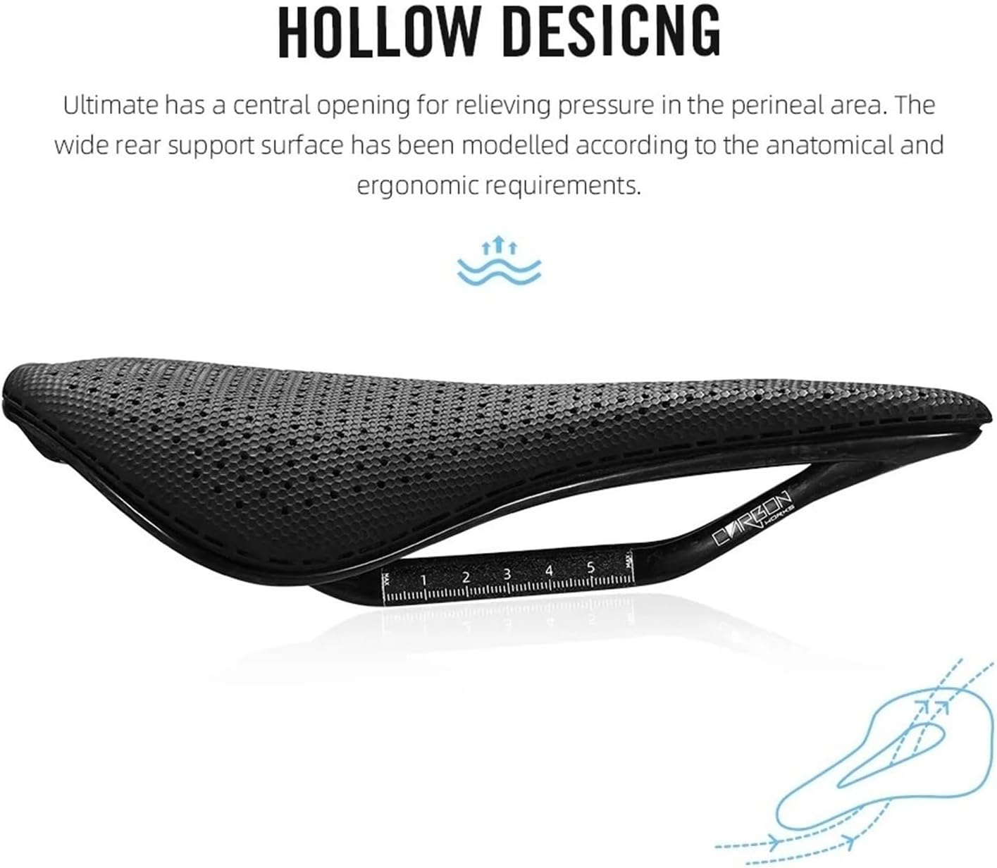 Full Carbon 3D Printed Bike Saddle 145/155MM Ultralight Seating Cushion Road MTB Mountain Gravel Cycling Seat Bicycle Parts