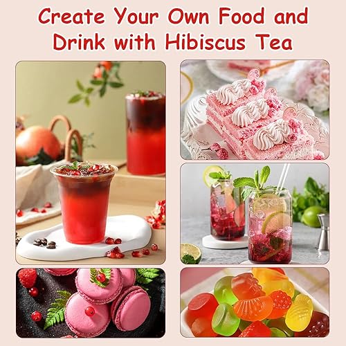 Miniatura 8 de ZenVitality Té de hibisco orgánico de primera calidad, 100 bolsitas de té7.05 onzas, 100% flor de hibisco seca pura, apoya tu sistema