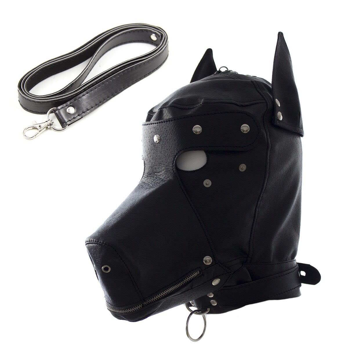 Miyabitors cosplay mask Cosplay Dog Bondage Sexy Cosplay Costume Full Head Mask Puppy Detachable Toy Mask