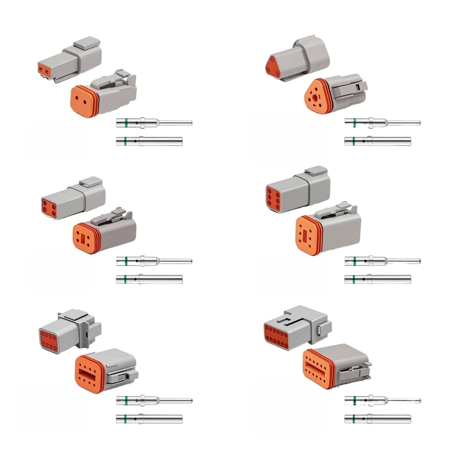 Conector DT de 3 pines con acoplamiento macho y hembra impermeable