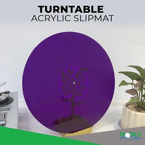 Miniatura 33 de Tapete acrílico para tocadiscos de vinilo para jugadores LP de 12 pulgadas, reduce el ruido y mejora la calidad del sonido y proporciona graves más
