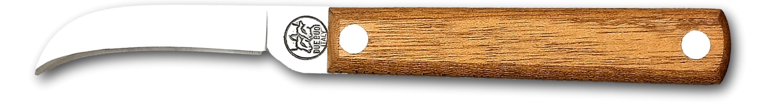 DUE BUOI 247L FX Coltello da Innesto a Lama Fissa Professionale Alberi da Frutto e Giardinaggio Acciaio Carbonio Manico in Legno