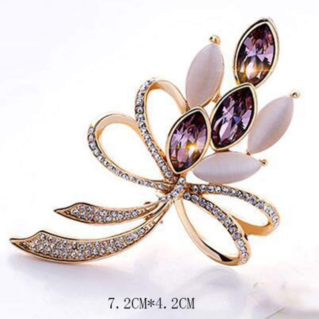Broche Broche de Flor de Diamante para Mujer, Adecuado para joyería, Vestido, Bufanda, Chal, Ropa Fija Decorativa Personalizada