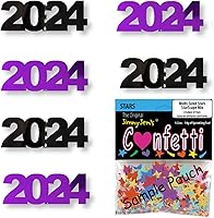 Vista 52 de Confetti Year 2024 Negro, Azul Royal Combo - 2 bolsas de media onza (1 oz)