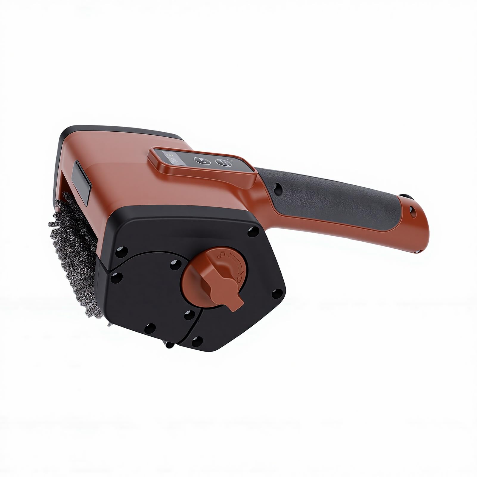 Spazzola per Griglia Elettrica, Spazzola per Barbecue Rotante Ricaricabile con Motore Brushless da 800 Giri/min, Luce LED e Batteria da 3000 MAh per Campeggio All'aperto e Tutti