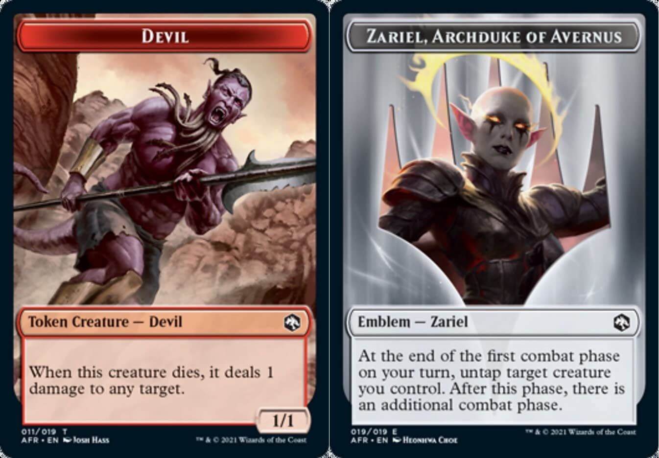 zariel mtg card Amazon.com: Magic: The Gathering - Devil Token // Emblem - Zariel, Archduke  of Avernus - Foil