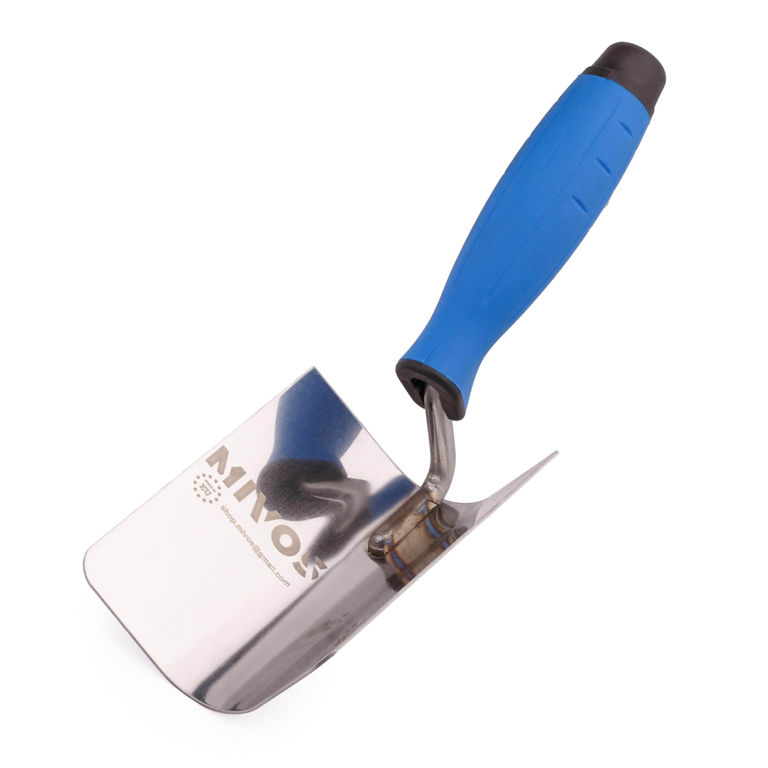 MIVOS Corner Trowel 120 x 95 mm, Round Trowel, Edge Trowel, Stainless Steel Interior Corner Trowel