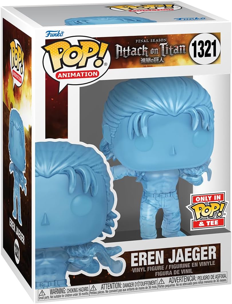 Funko POP! & Tee: Attack on Titan - Eren Yaeger with Marks - Extra Large - (XL) - T-Shirt - Clothes with Collectable Vinyl Figure - Gift Idea - Figure and Short Sleeve Top for Adults Unisex