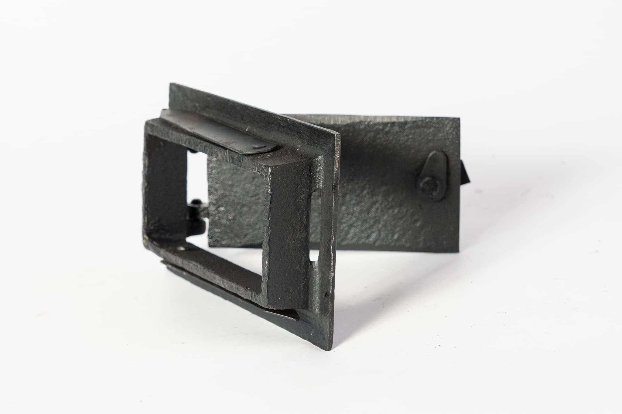 SEZAM Polish Foundry - Limpiador de chimenea de hierro fundido para puerta exterior, ancho 108 mm, altura 170 mm, color negro