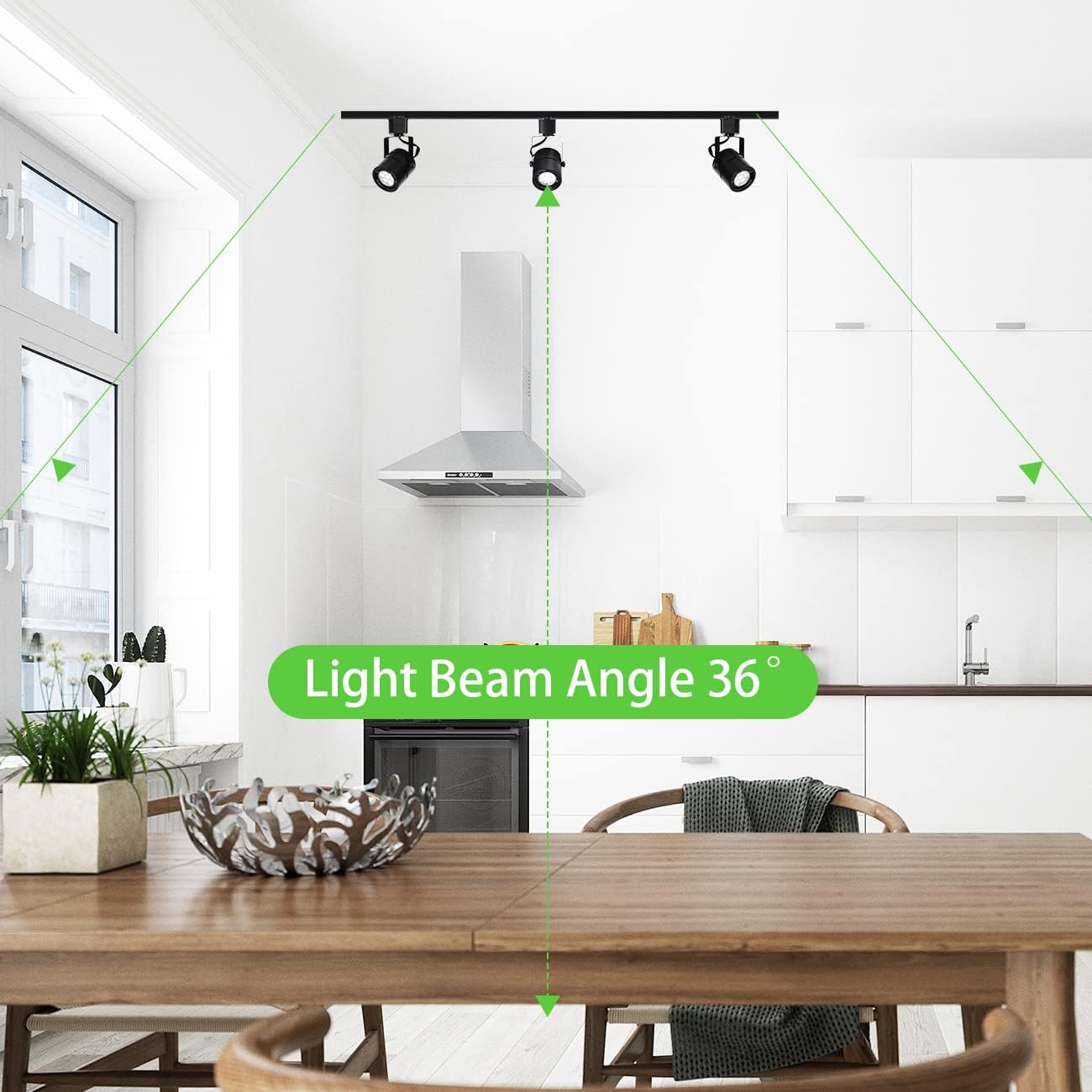 7W Track Lighting Heads,Dimmable LED Track Light Heads for Ceiling Accent Task Art Exhibition Lighting,Kitchen, 5000K Daylight 36°Angle (Black) 12 Pack