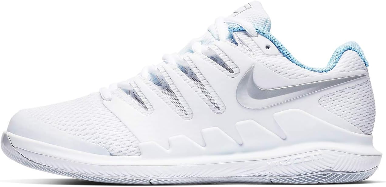 Womens Zoom Vapor X Tennis Shoes (5 B US, White/Metallic Silver/Pure Platinum)