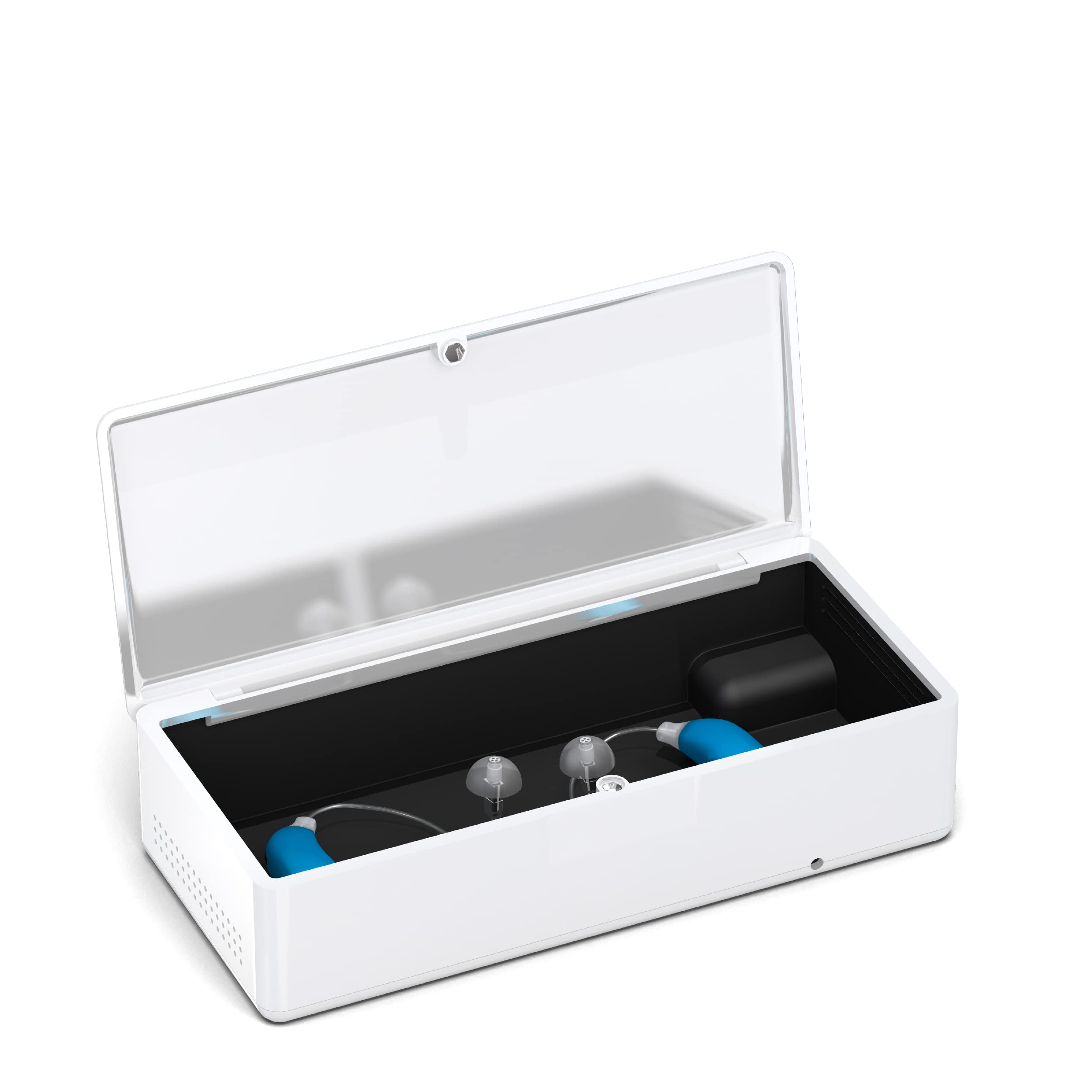 Audinell PerfectDry Lux - Elektronische Droogdoos voor Hoortoestellen - met UV-C Lamp - Verwijdert Vocht en Vuil - met Temperatuurcontrole – Ontvochtiger en Droogbox voor Gehoorapparaten Audinell PerfectDry Lux - Elektronische Droogdoos voor Hoortoestellen - met UV-C Lamp - Verwijdert Vocht en Vuil - met Temperatuurcontrole – Ontvochtiger en Droogbox voor Gehoorapparaten
