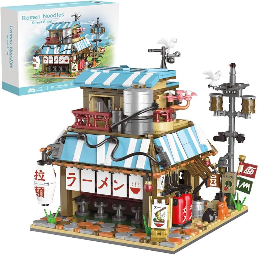 みんみんshop Japanese Ramen Shop Building Blocks Set - Mini Brick