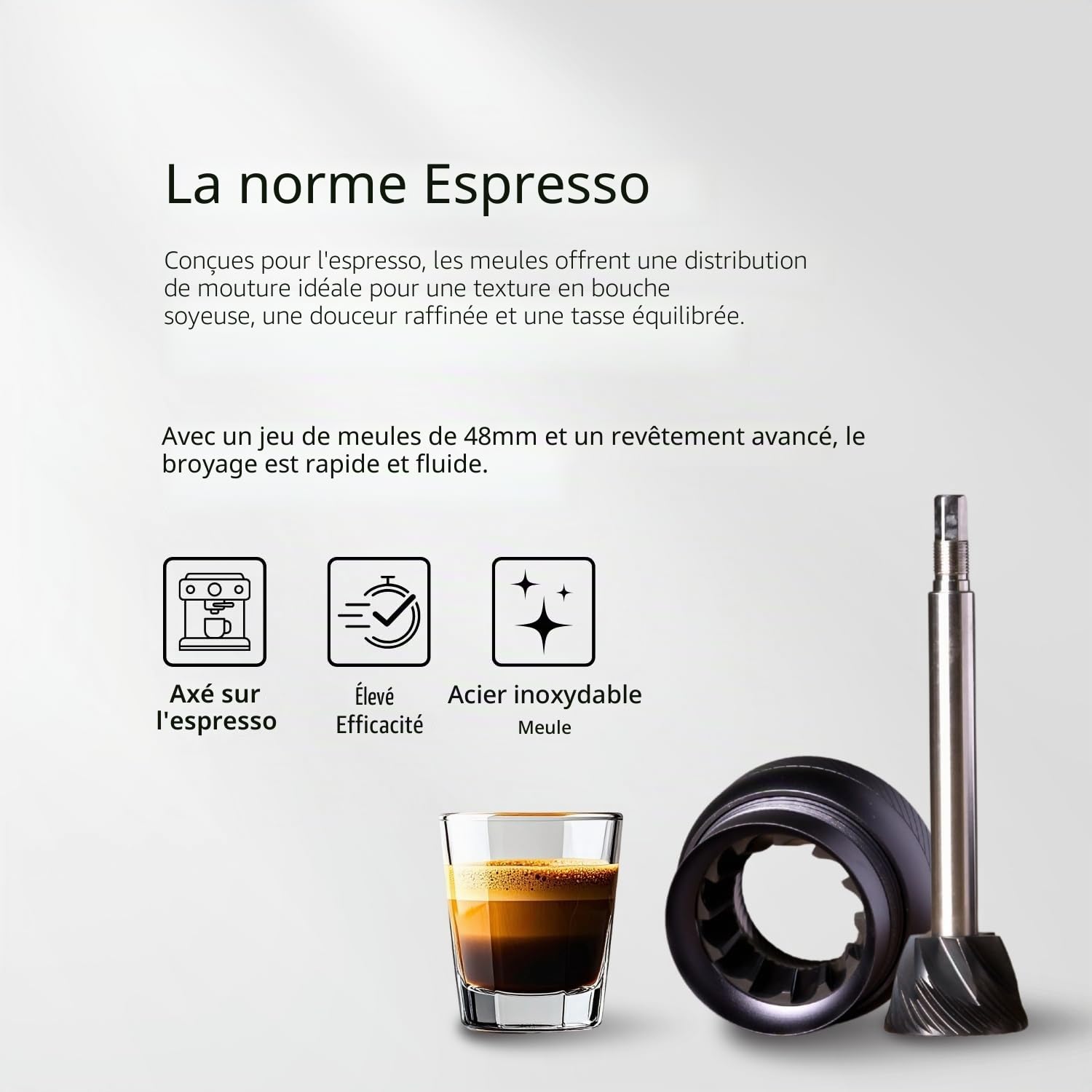 1Zpresso J-Ultra Moulin à café manuel gris fer, bavure conique, poignée pliable, capacité de tasse de capture magnétique de 40 g, réglage numérique réglable, efficacité de mouture plus rapide,
