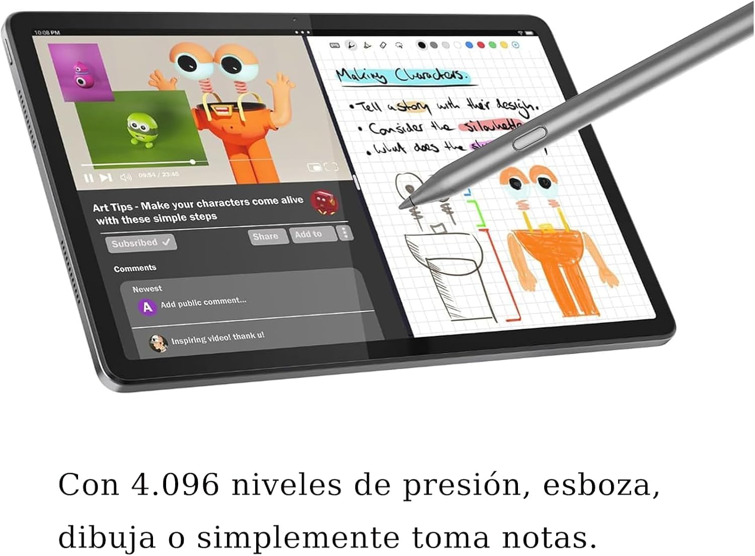 Tab Pen Plus - Compatible con Lenovo Tab Pen Plus AP500U,Compatible con Lenovo Tab M11 Pen,Tab P12 Pen,Tab M10 Plus 5G Pen,Tab K11/Tab K11 Plus Pen con Bluetooth.