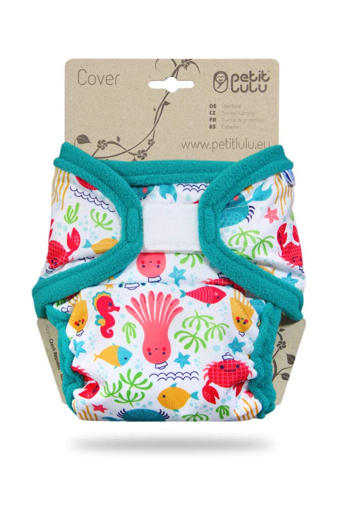 Cover Petit Lulu | Taglia XL | Hook & Loop | Pannolini lavabili | | Pannolino di stoffa | Prodotto in Europa (Lagoon)