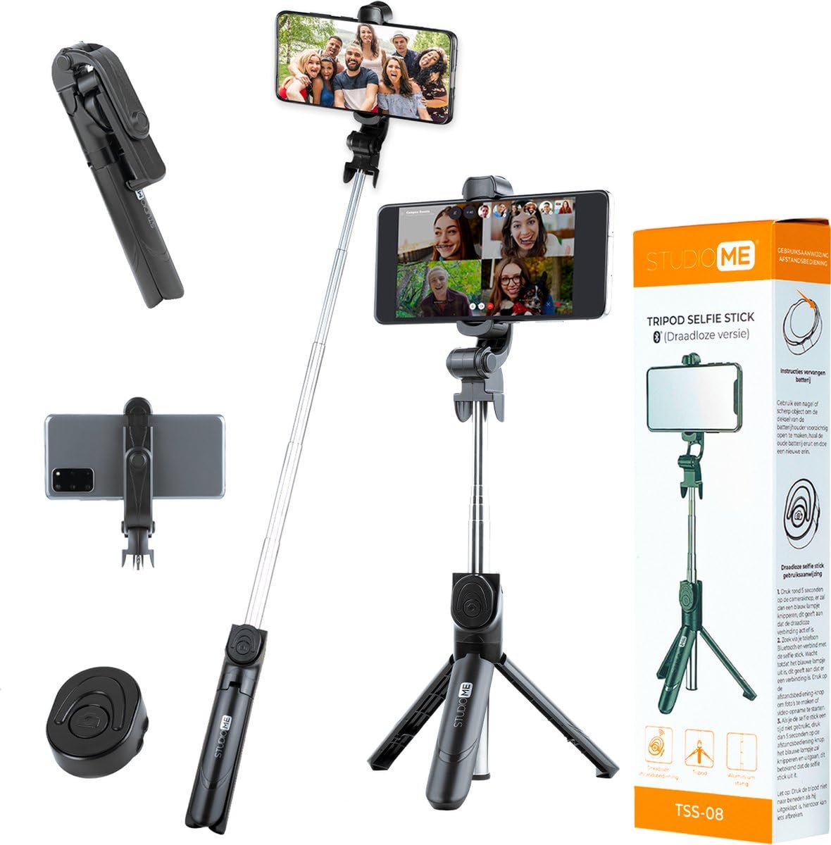 Mobiele Telefoon Selfie Stick-statief, Lichtgewicht Uitschuifbaar 6-secties Smartphone-statief met Draadloze Afstandsbediening, Draagbare Telefoonstatief voor Fotovideo, voor Reispicknick Mobiele Telefoon Selfie Stick-statief, Lichtgewicht Uitschuifbaar 6-secties Smartphone-statief met Draadloze Afstandsbediening, Draagbare Telefoonstatief voor Fotovideo, voor Reispicknick