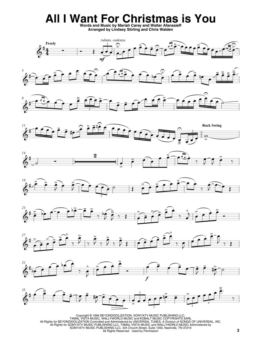 Lindsey Stirling Selections from Warmer in the Winter (Hal-Leonard Violin Play-along, 72)
