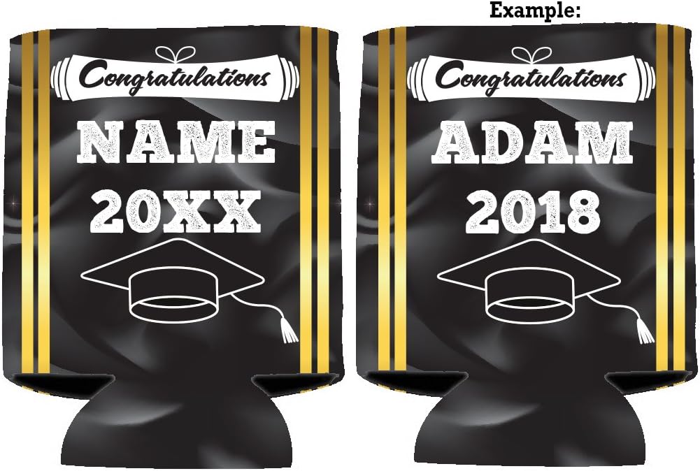 VictoryStore Can and Beverage Coolers - Custom Graduation Can Cooler, Congratulations Cap And Gown