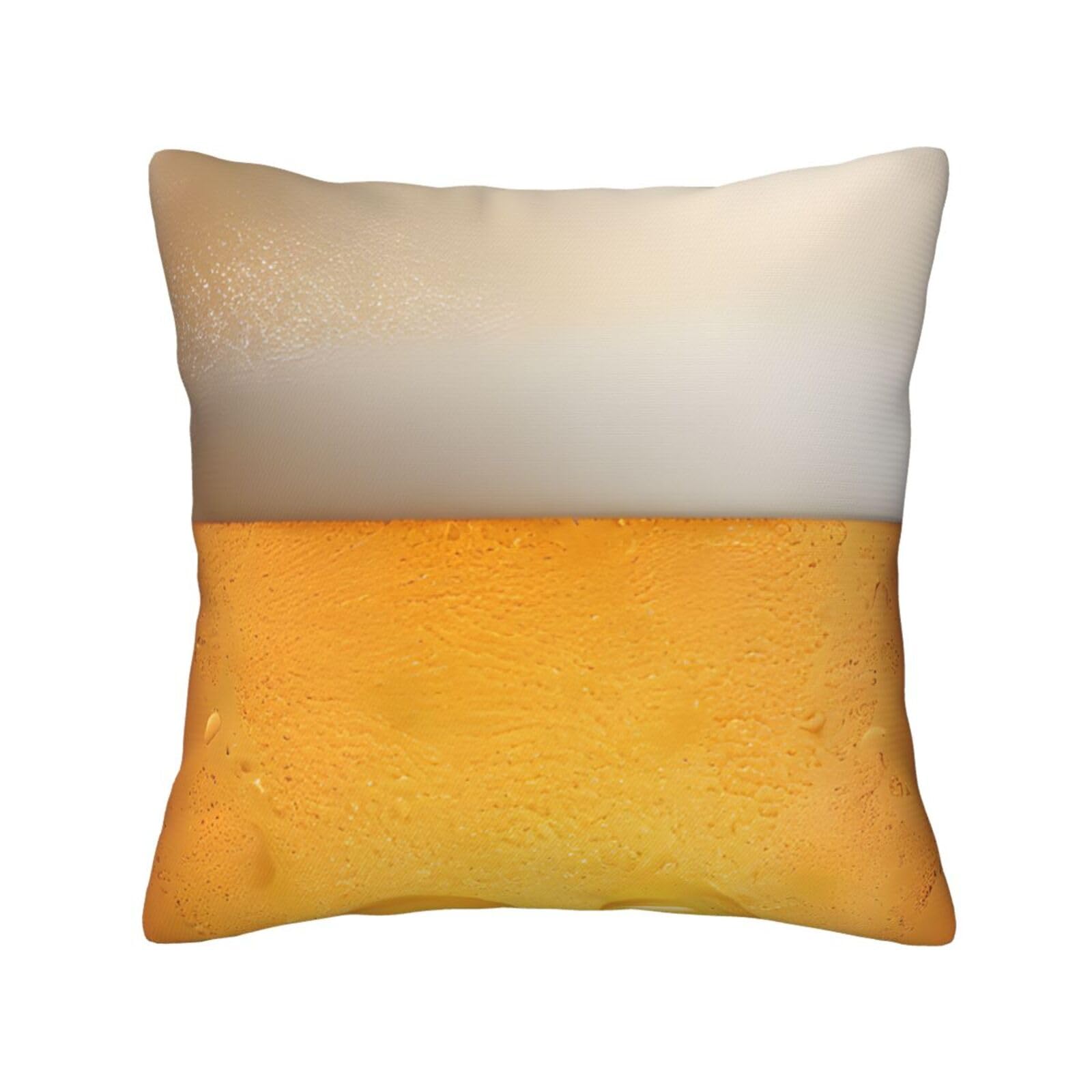 LHFIOHIRG (Beer Bubble) Decorative Throw Pillow Covers Double-Sided Printed Cushion Covers for Sofa, Couch, Bed, and Home Decor 45 x 45cm