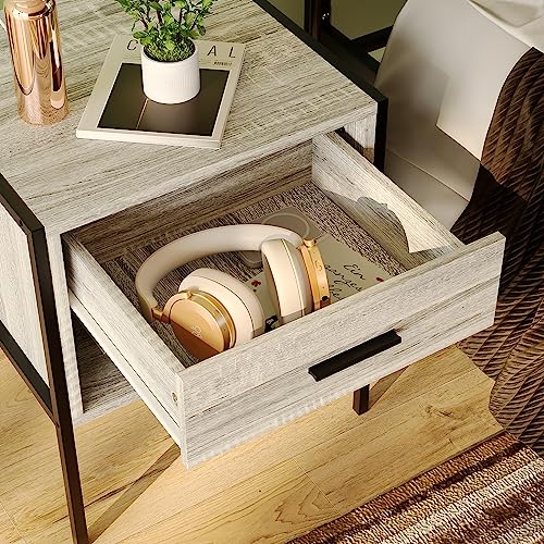 image for Vida Designs Brooklyn Bedside Cabinet Nightstand Side Table Industrial