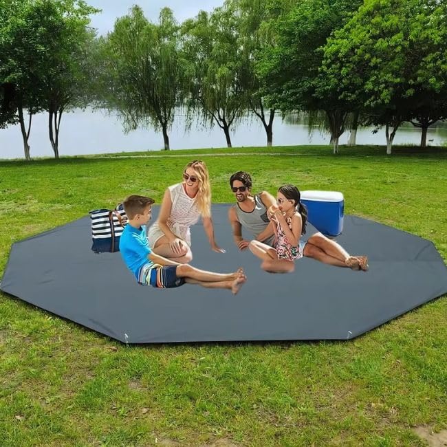 LuxBux Tent Ground Sheet, Tarp Tarpaulin Ground Weather-Resistant Water-Proof Cover, Outdoor Camping Lightweight Durable Mat Floor Cover add Hexagon Ground Covering Mat Tent