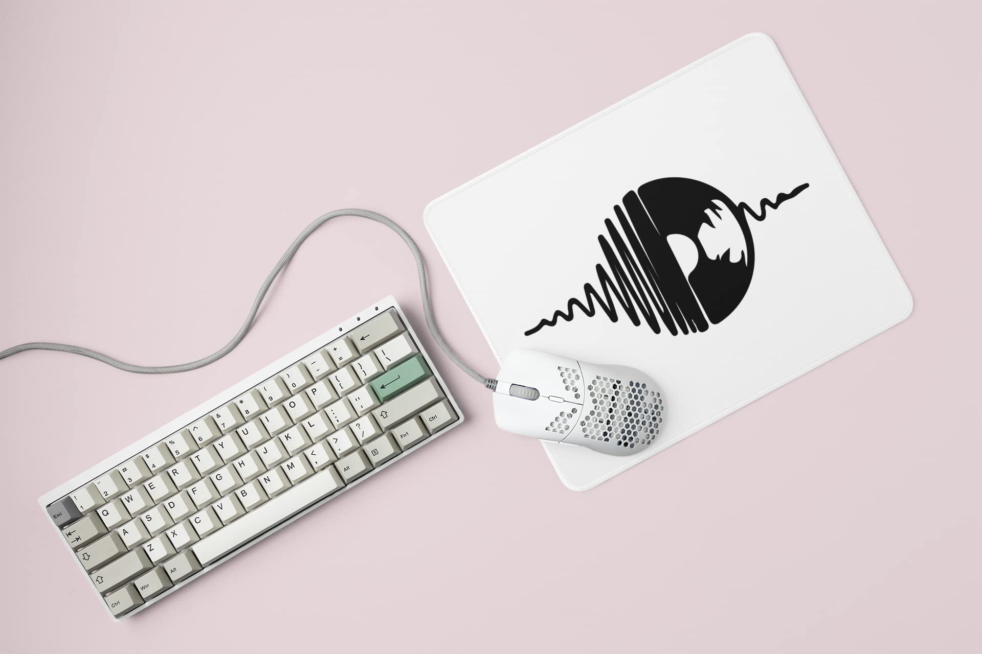 Pooja outlets Music Disk Printed Music Themed White Gaming mousepads for Music Lovers (20cm x 18cm)