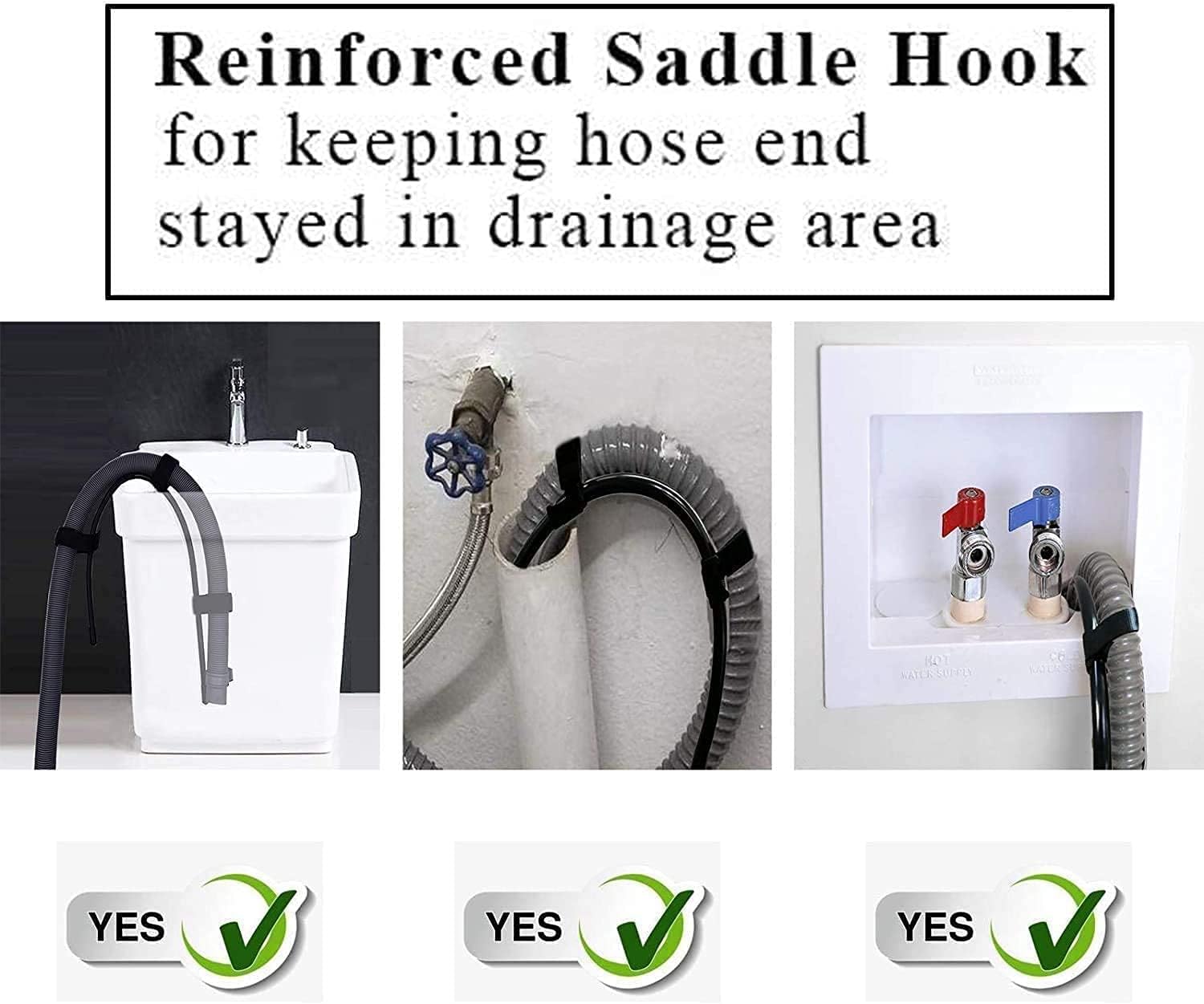 Universal Adjustable Shape Drain Hose Guide Assembly for Kitchen Sink Laundry Tub Washing Machine Discharge Hose Clip Hose Holder Fits All Drain Hose - You can Mold it to fit Your Needs.