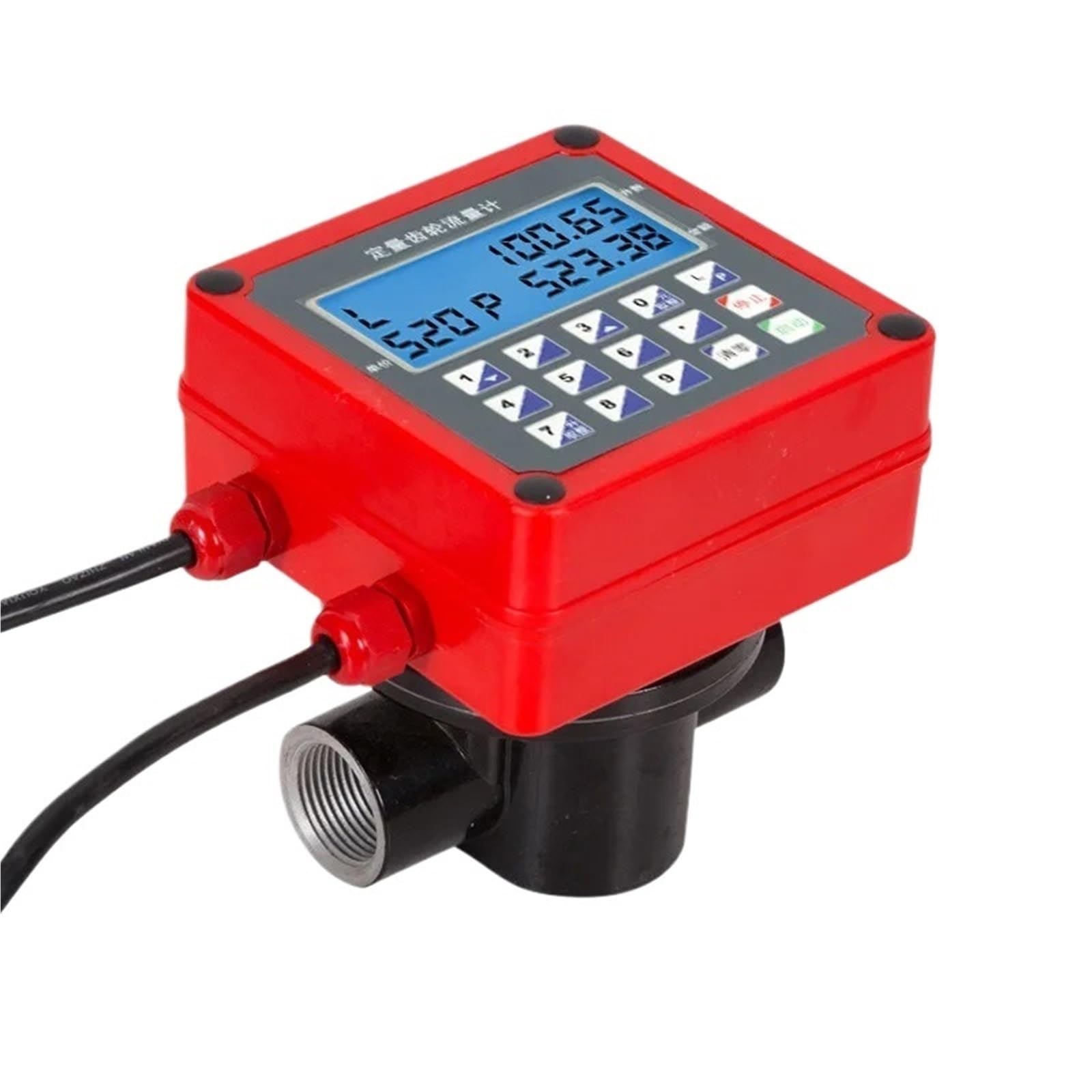 1inch Quantitative Oval Gear Flow Meter OGM DN25 High Precision Electronic Fuel Diesel Gasoline Urea Flowmeter Flow Control(Aluminum Alloy 24V)