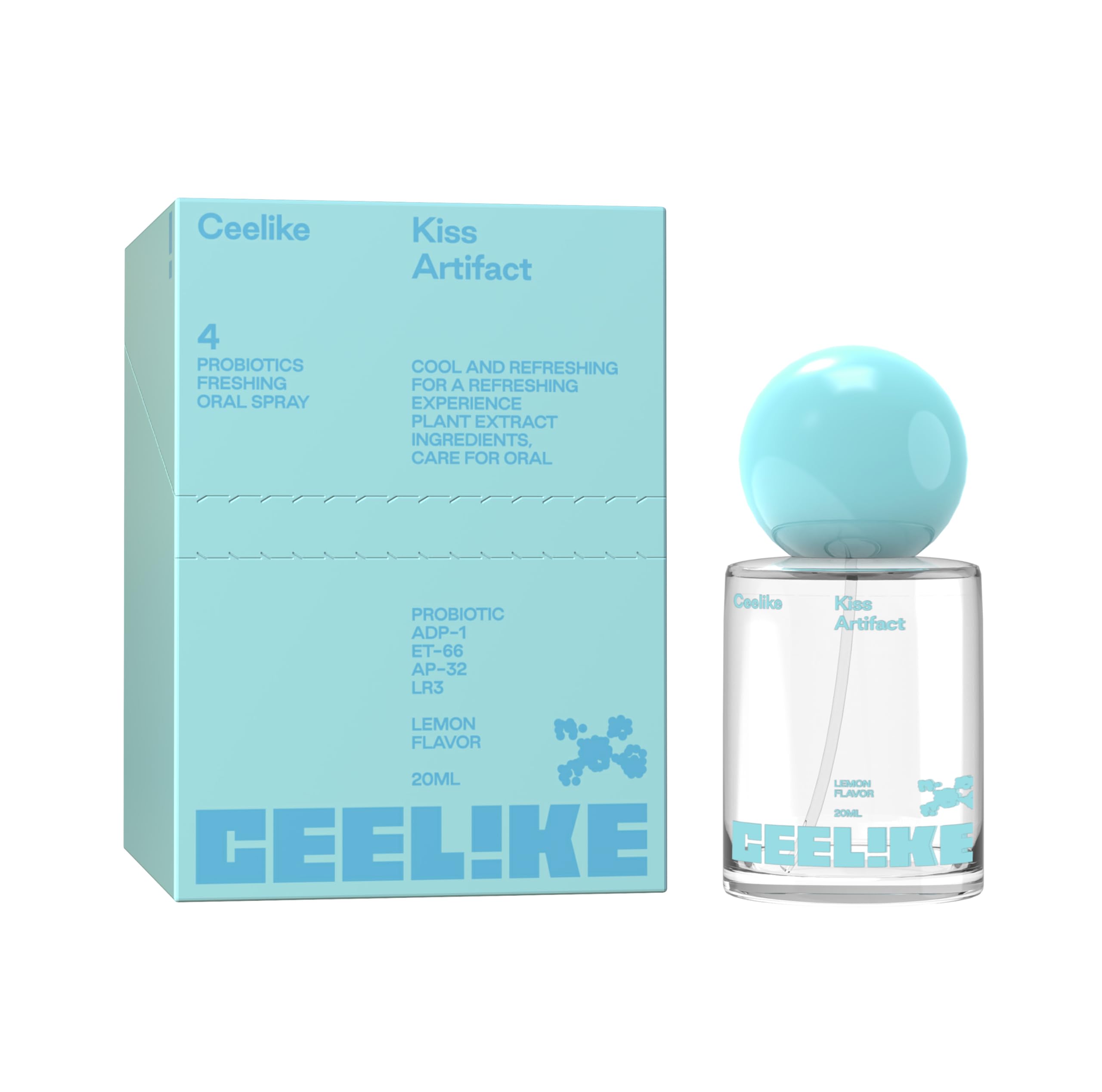 CEELIKE オーラルスプレー 20ml - レモンフレーバーで清新な息をキープ - 口臭予防に最適、携帯に便利