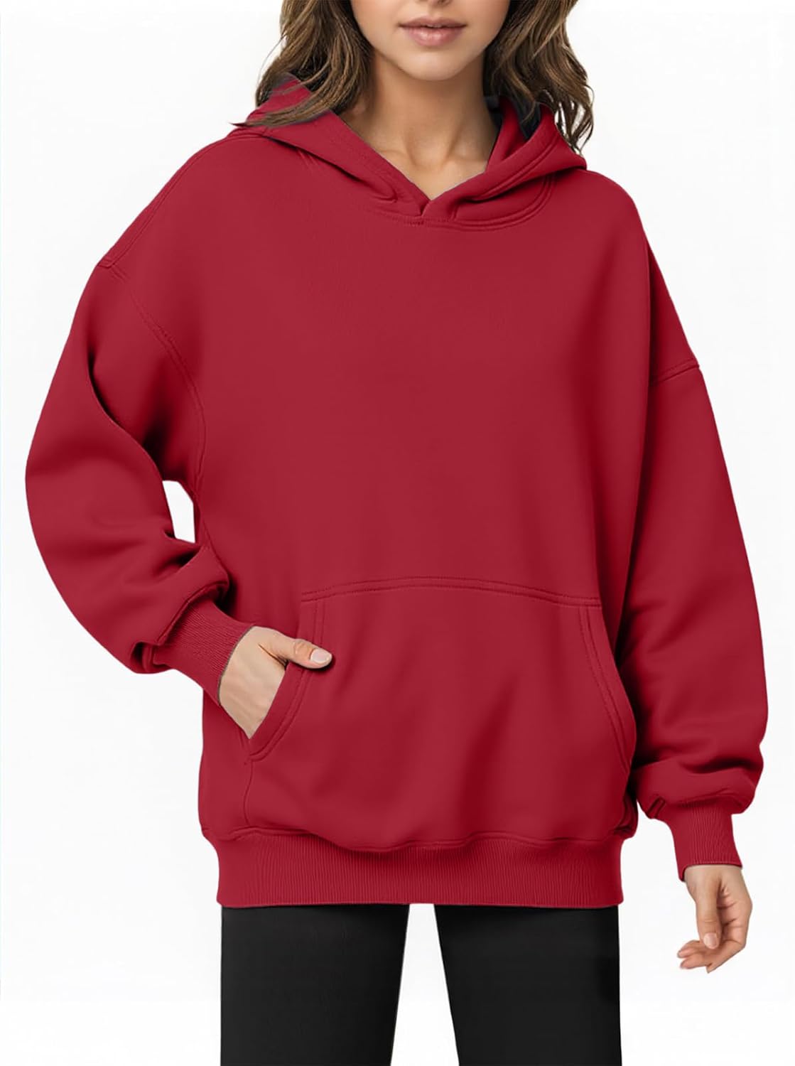 Women Hoodies Sweatshirts Sweaters Fleece Hooded Oversized Long Sleeve Crewneck Shi...