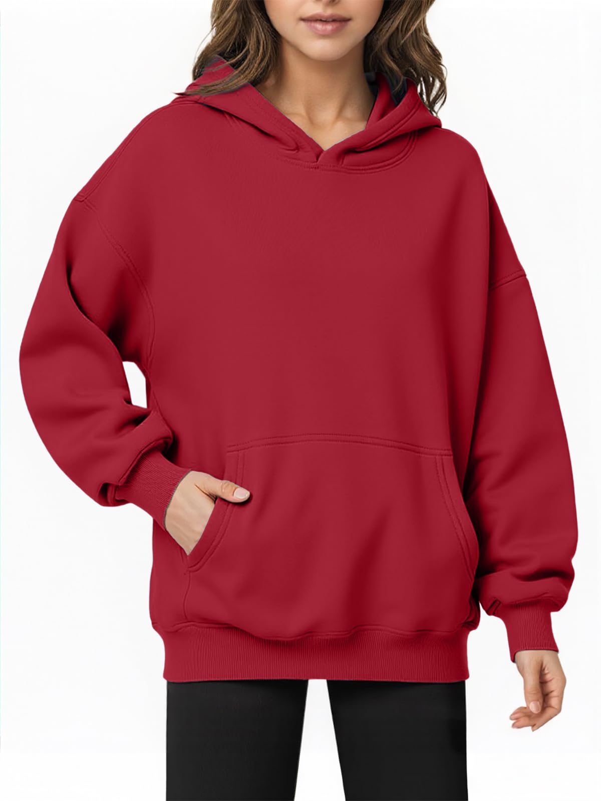 Women Hoodies Sweatshirts Sweaters Fleece Hooded Oversized Long Sleeve Crewneck Shirts Fall Winter Outfits Pocket