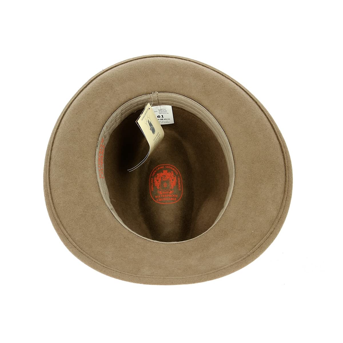 Traclet Sombrero Fédora Vanador Fieltro Lana Impermeable Beige