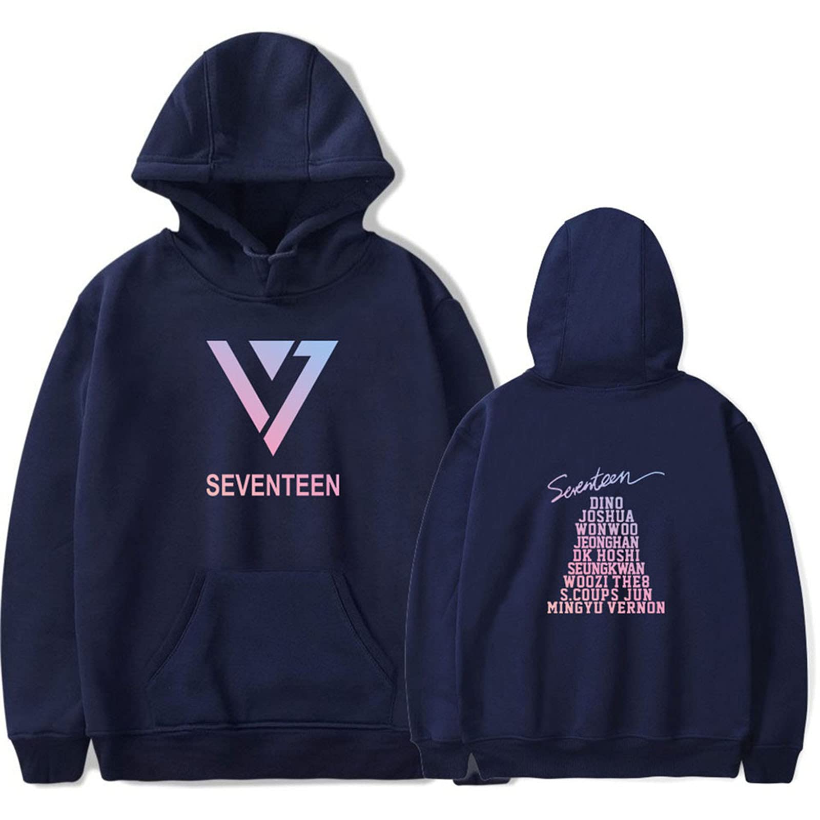 Maisley Unisex Blue 2019 Seventeen Hoodies S.coups Jeonghan Joshua Jun Hoshi Wonwoo Woozi Dk Mingyu The8 Seungkwan Vernon Dino Her Sweatshirt Sweaters