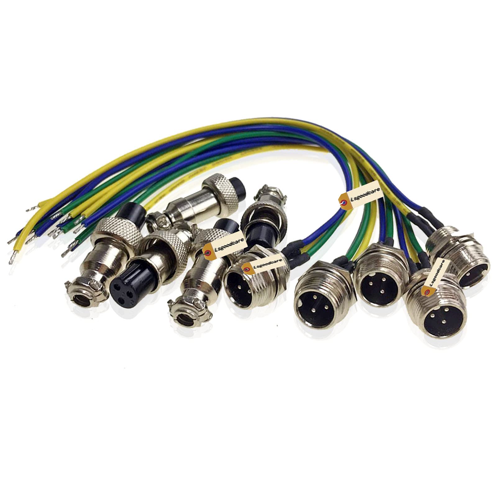 Amazon.com: Lsgoodcare 5Pcs GX16-3pin Male Aviation Connector