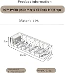 Boîte de gestion de câble de données claire avec 8 Compartiments et couverture,Cord d'alimentation en plastique transparent USB Conteneur chargeur,Accessoires électroniques Petits objets Housse de rangement pour tiroir de bureau