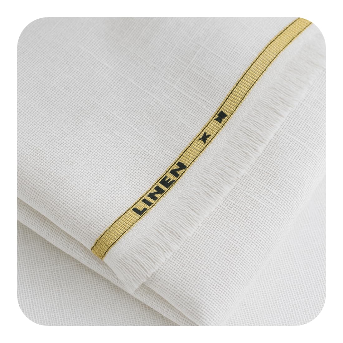 REELENT 50 LEA White Linen Fabric | 100% Pure Linen with Cotton-Like Comfort | Men’s Unstitched Fabric (58 Inch Width, 1.6 m) | Tailoring Cloth for Shirt, Short Kurta, Safari Suit & Kurta Pajama
