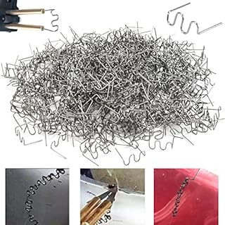 WENRERO 1000 PCS Hot Staples Wave Welding Rods Plastic Welding Staples Car Auto Bumper Repair Welding Wire for Repair Machine Car Bumpers Dashboards Lamp Holders Plastics Rings, 0.6mm & 0.8mm