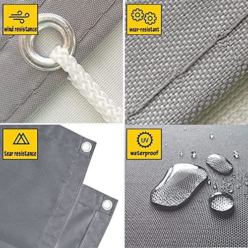 Voile d'ombrage rectangulaire vert avec cordes de fixation incluses - 6